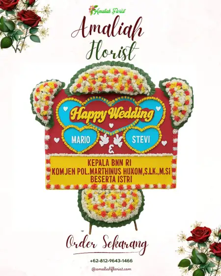 Papan Bunga Pernikahan Sumurbanger